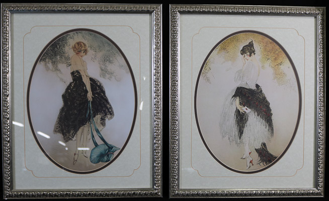 156a - Pair of unsigned I cart prints, 18 x 22