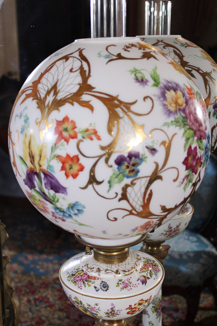 095b - all floral banquet lamp, 39 in. T.