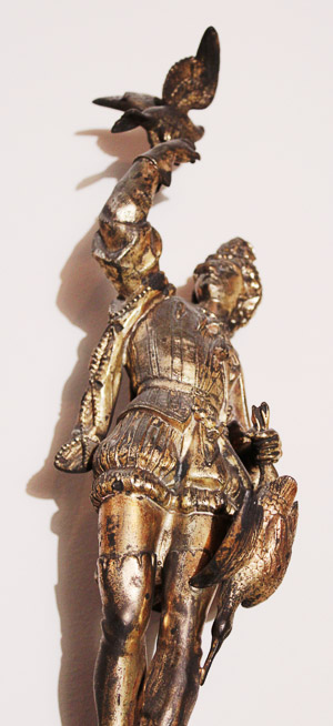 315c - Pair of metal soldier statues, 22 in. T.