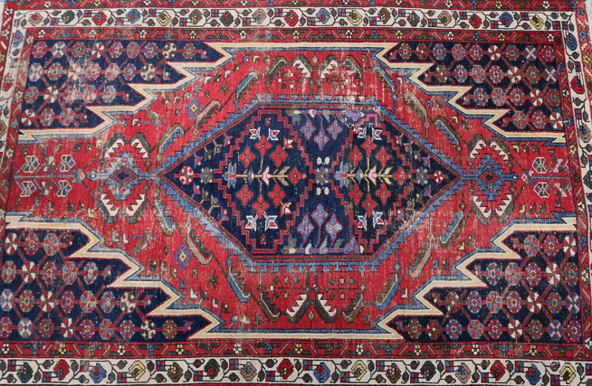 004b - Antique handmade Persian rug, 6 ft. 5 in. x 4 ft. 3 in.