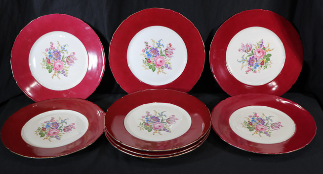 133a - 8 plates made in Bohemian Czechoslovakia, very heavy