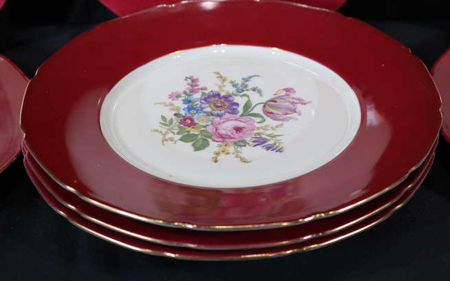 133c - 8 plates made in Bohemian Czechoslovakia, very heavy