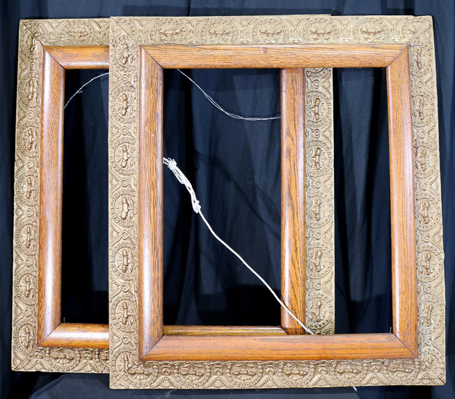 457a - Mahogany ogee empire frame, 24 x 19