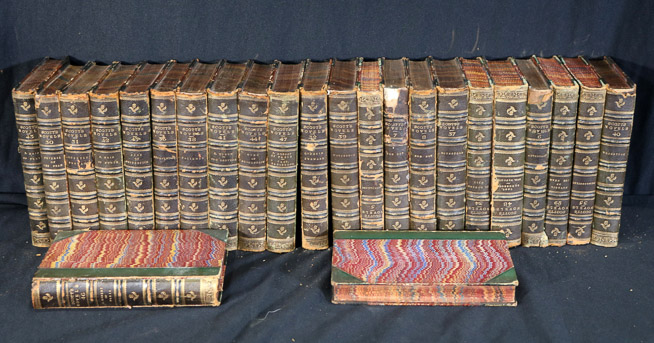 588a - 24 leather bound Scotts Novels