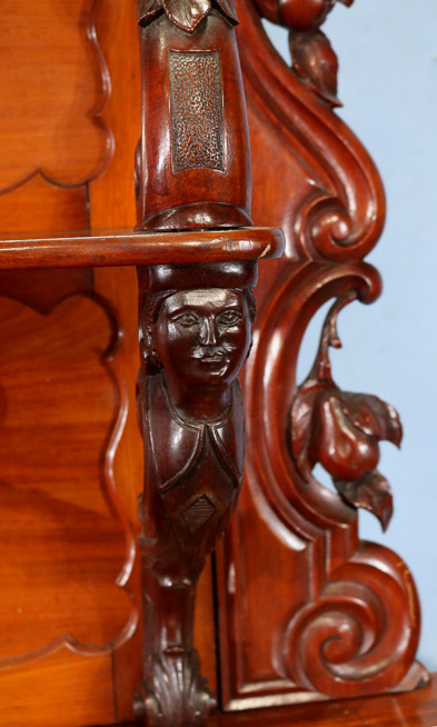 079d - Beautifully carved English sideboard-4