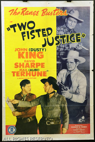 098a - Two Fisted Justice, 27 x 41, Design. 1