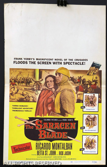 148a - The Saracen Blade, 14 x 22, Design. WC