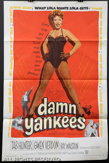 196a - Damn Yankees, 27 x 41, Design. 1