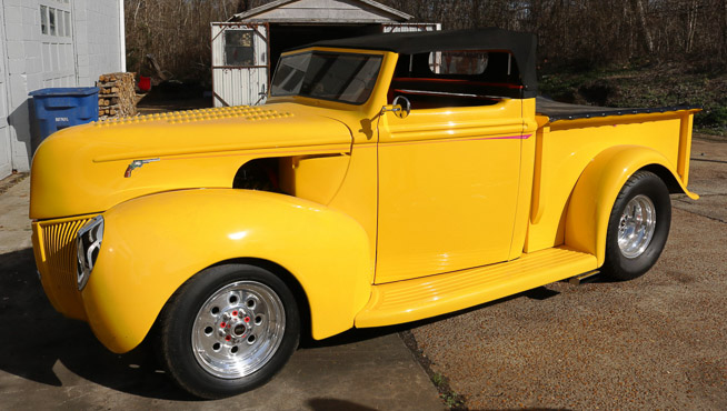 011a - Street rod 1941 Ford pickup, runs strong with new engine, automatic transmission, new tires and new yellow paint, over 55,000 spent on this project-22