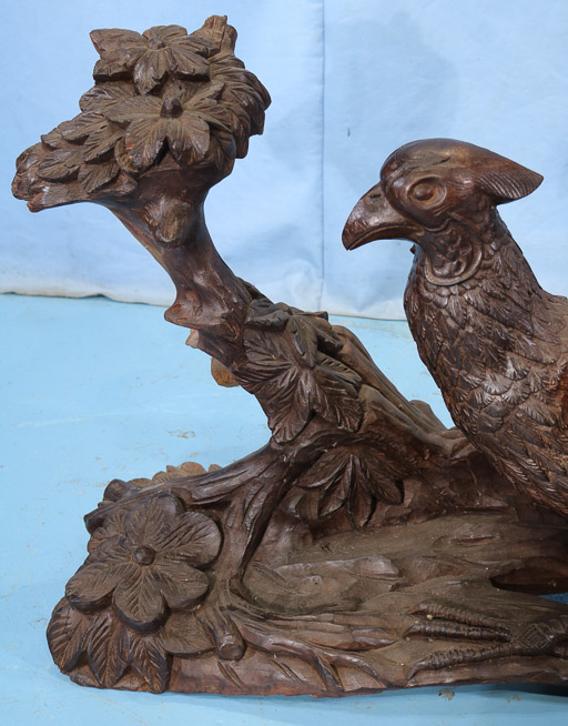 017c - Victorian carving of pheasant from a single log-28