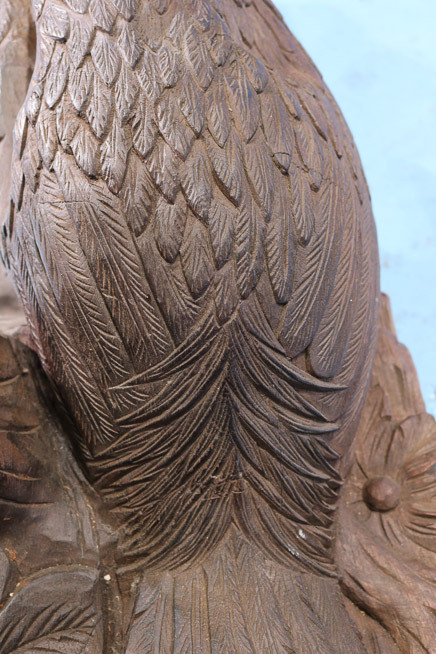 017e - Victorian carving of pheasant from a single log-28