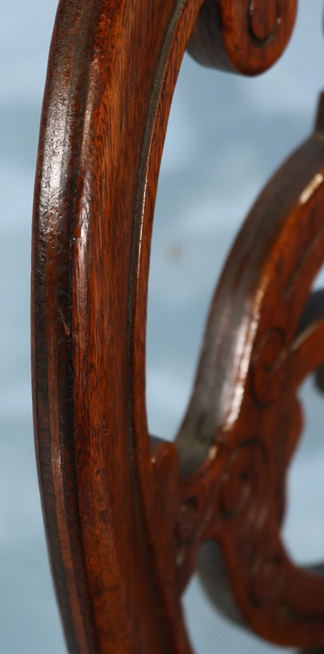 022c - Rosewood laminated parlor arm chair by George Henkel, 23 in. W, 21 in. D, 37 in. T.-28