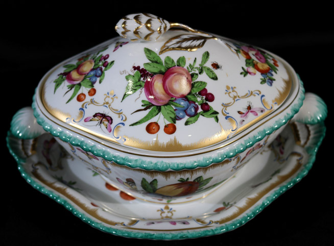 175a - 3 pieces of hand painted porcelain