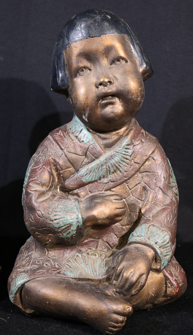 313b - Pair of Chinese piano babies, 16 in. T.