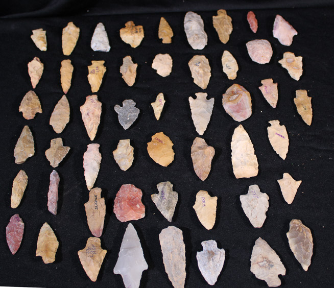 336a - 51 Arrow heads found all over MS Delta