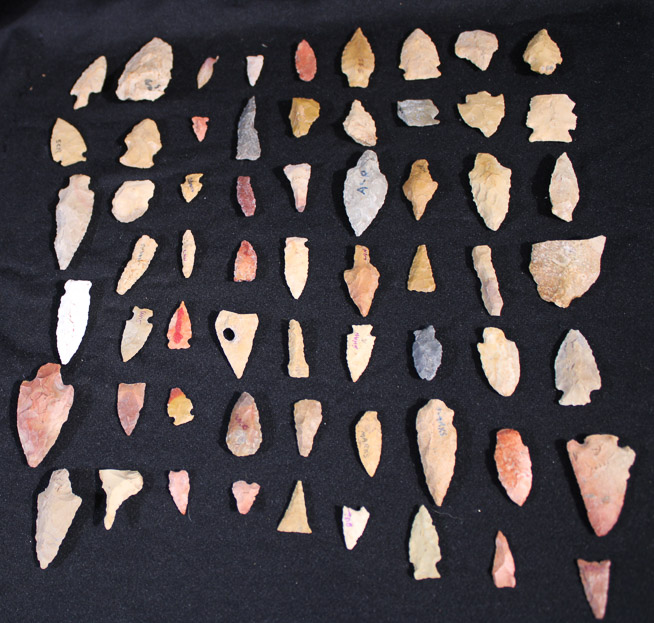 339a - 62 Arrow heads found all over MS Delta