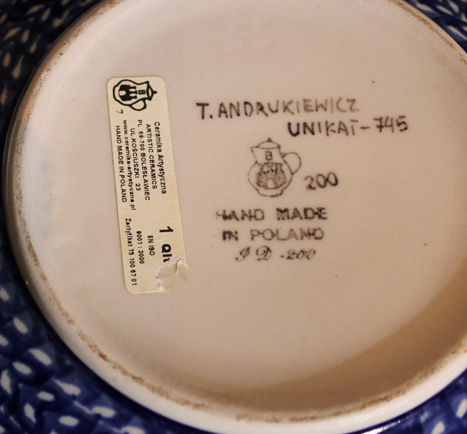 263e - 2 piece hand painted bowl and cake plate