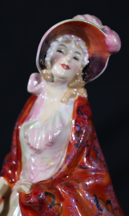 005b - Royal Dalton figurine, Paisley Shawl, 9 in. T, 6 in. D.