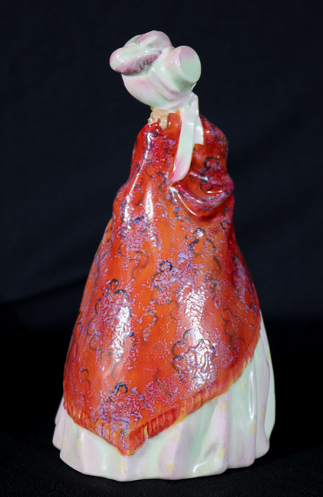 005c - Royal Dalton figurine, Paisley Shawl, 9 in. T, 6 in. D.