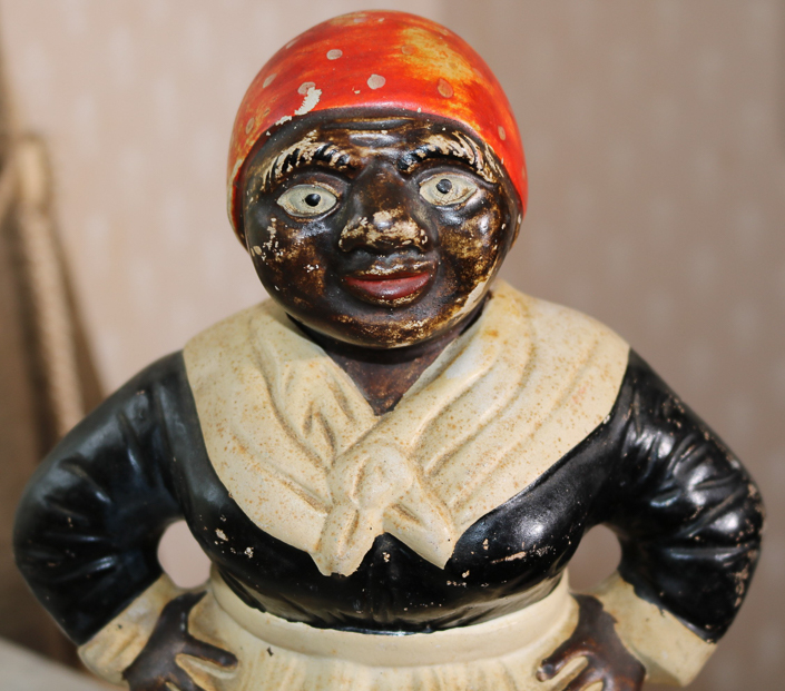 180d - Old Porcelain Aunt Jemima, 11  in. T.