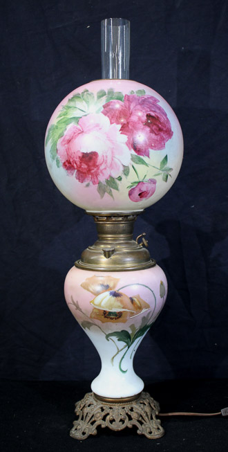 010a - Electric gone with the wind lamp signed Miller