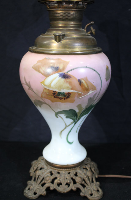 010b - Electric gone with the wind lamp signed Miller