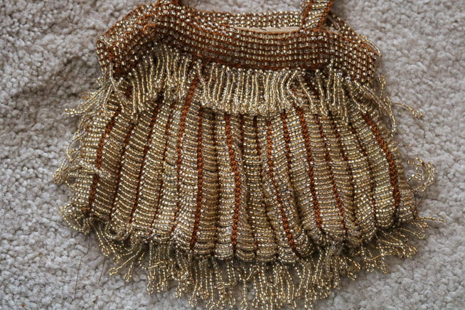 310b - Heavy Victorian beaded purse