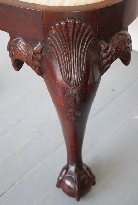 078c - Early mahogany 6 piece set of dining chair