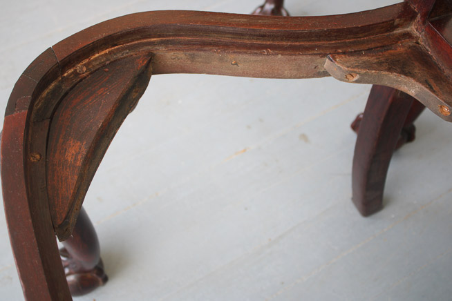 078d - Early mahogany 6 piece set of dining chairsD.