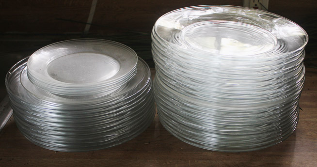 424a - 37 Piece Lot of Crystal Chargers, 10.5 D.