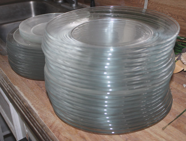 424b - 37 Piece Lot of Crystal Chargers, 10.5 D.