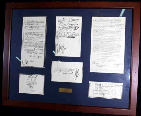 266a - Old Revolutionary war documents framed, 24.5 x 30.5