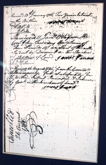 266b - Old Revolutionary war documents framed, 24.5 x 30.5
