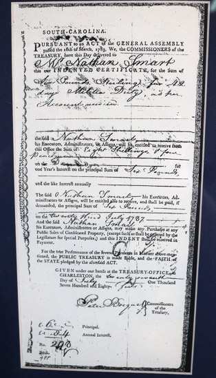 266d - Old Revolutionary war documents framed, 24.5 x 30.5