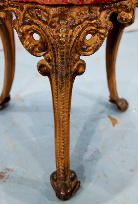 206b - Cast  iron Victorian stool