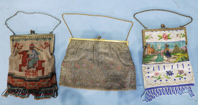 207a - 3 beaded Victorian purses