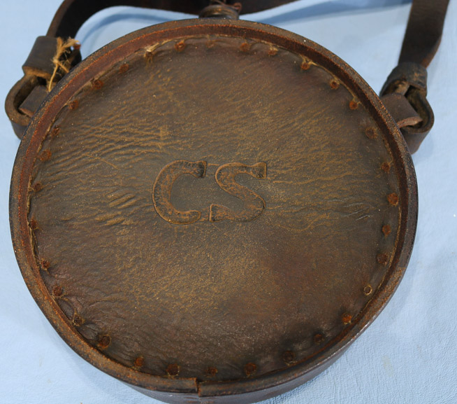 222c - Confederate canteen stamped C.S., Selma Arsenal, 1863