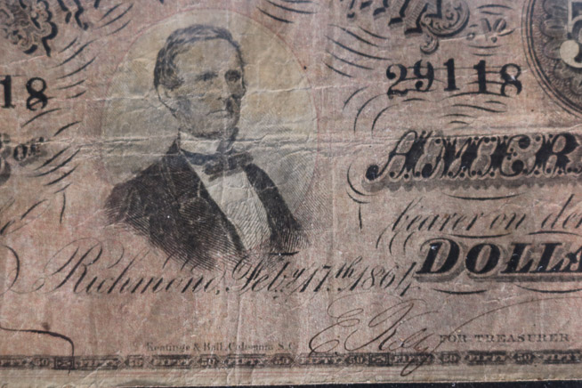 227b - Confederate $50 bill, Richmond, Feb. 17th, 1861